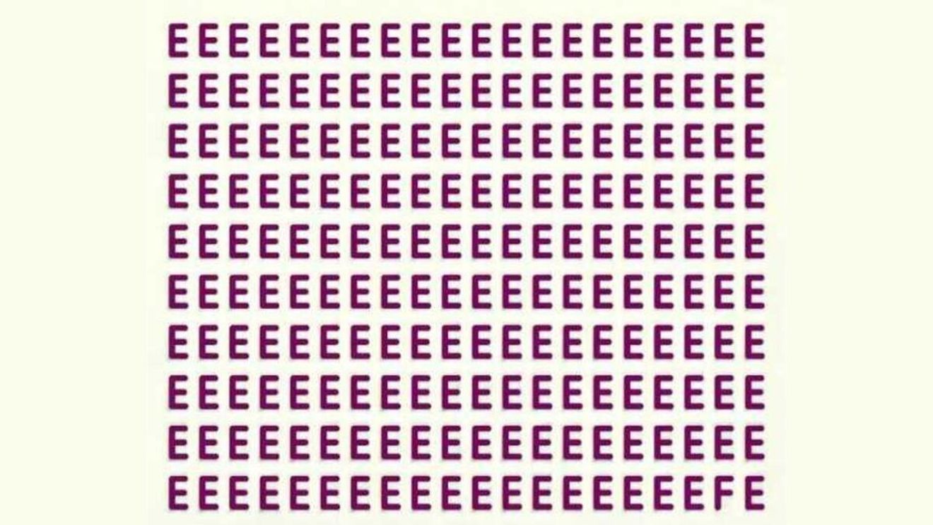 Test de perspicacitate | Nu toate literele din imagine sunt "E". Găsiți litera diferită în maximum 7 secunde!