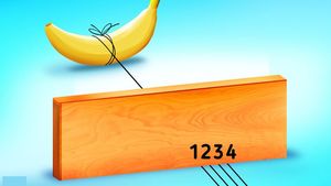 Test de logică | De care fir este legată banana: 1, 2, 3 sau 4?