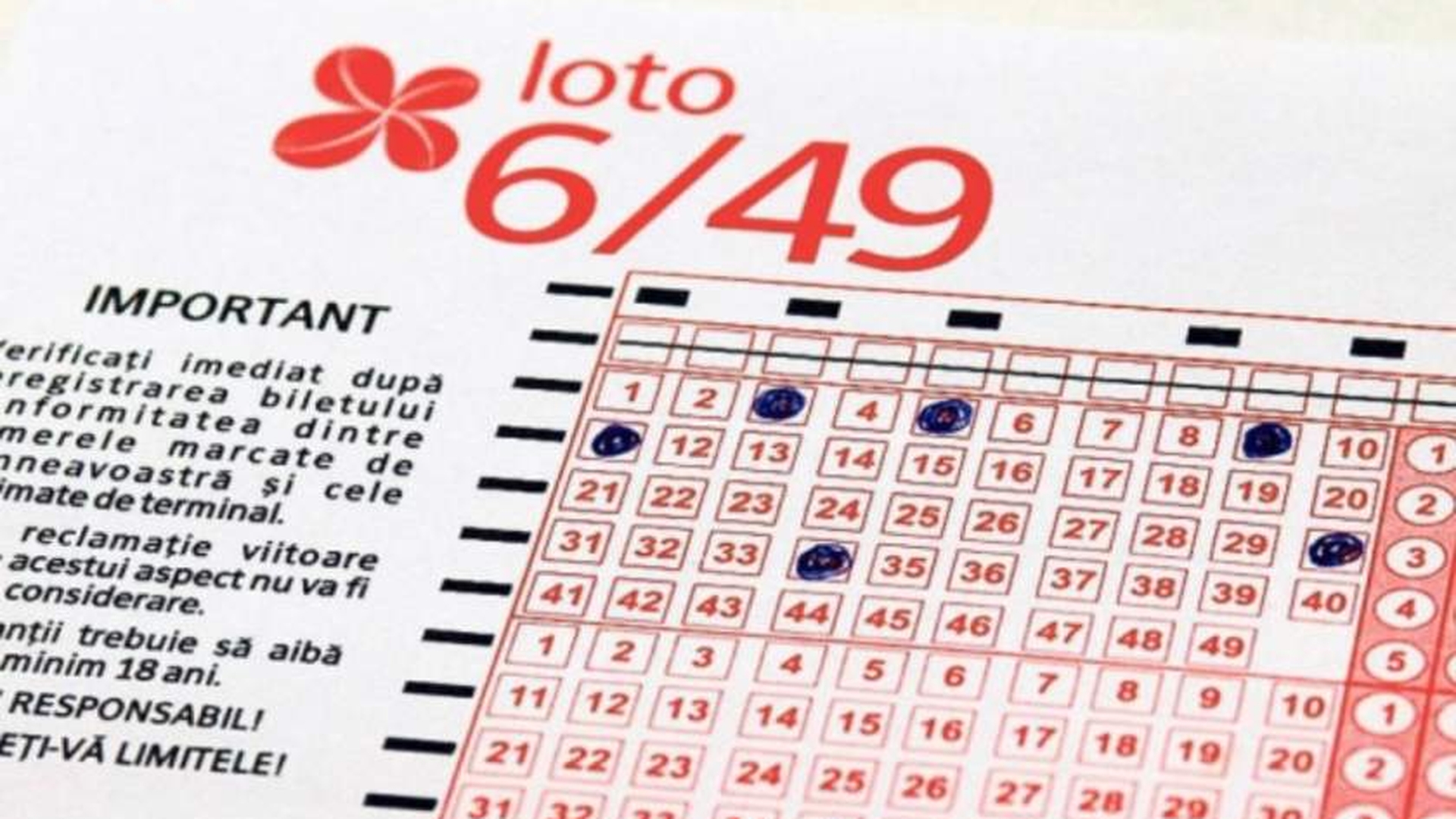 Loto 6 din 49. Rezultatele extragerii. Loto 6 din 49, numerele de joi, 8 noiembrie 2018