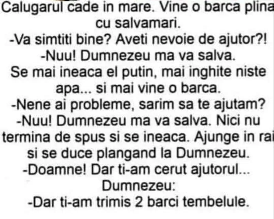 calugar cade in mare banc