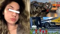 Denisa, o tânără de doar 19 ani, a murit după ce a fost luată de un șofer la ocazie. Bărbatul a intrat într-o depăşire periculoasă şi s-a izbit frontal de un TIR