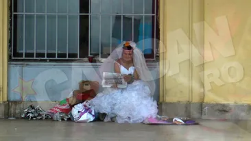 Daca mai traia Hitchcock o facea vedeta in filmele lui de groaza! Cum o fost filmata o mireasa in Bucuresti! IMAGINI SOCANTE!