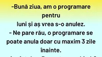 BANCUL ZILEI | Cum se anulează o programare în 2025