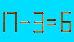 TEST IQ | Pentru a corecta 17 - 3 = 6, mutați un singur chibrit