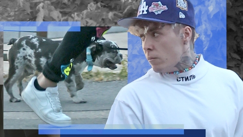 Lino Golden și-a ”strunit” patrupedul prin parc, dar... I-a pus frână cățelușul!