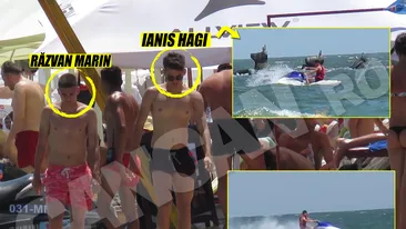 IANIS n-a avut ochi pentru fete. Puştiul lui GICĂ HAGI s-a ”combinat” cu un coleg la plajă!