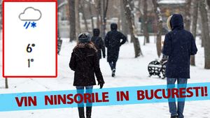 Vin ninsorile în București. Meteorologii Accuweather au schimbat prognoza: Pe ce dată ninge
