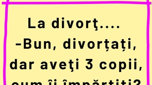 BANCUL ZILEI | Dilemă la divorț: "Aveți 3 copii. Cum îi împărțiți?"