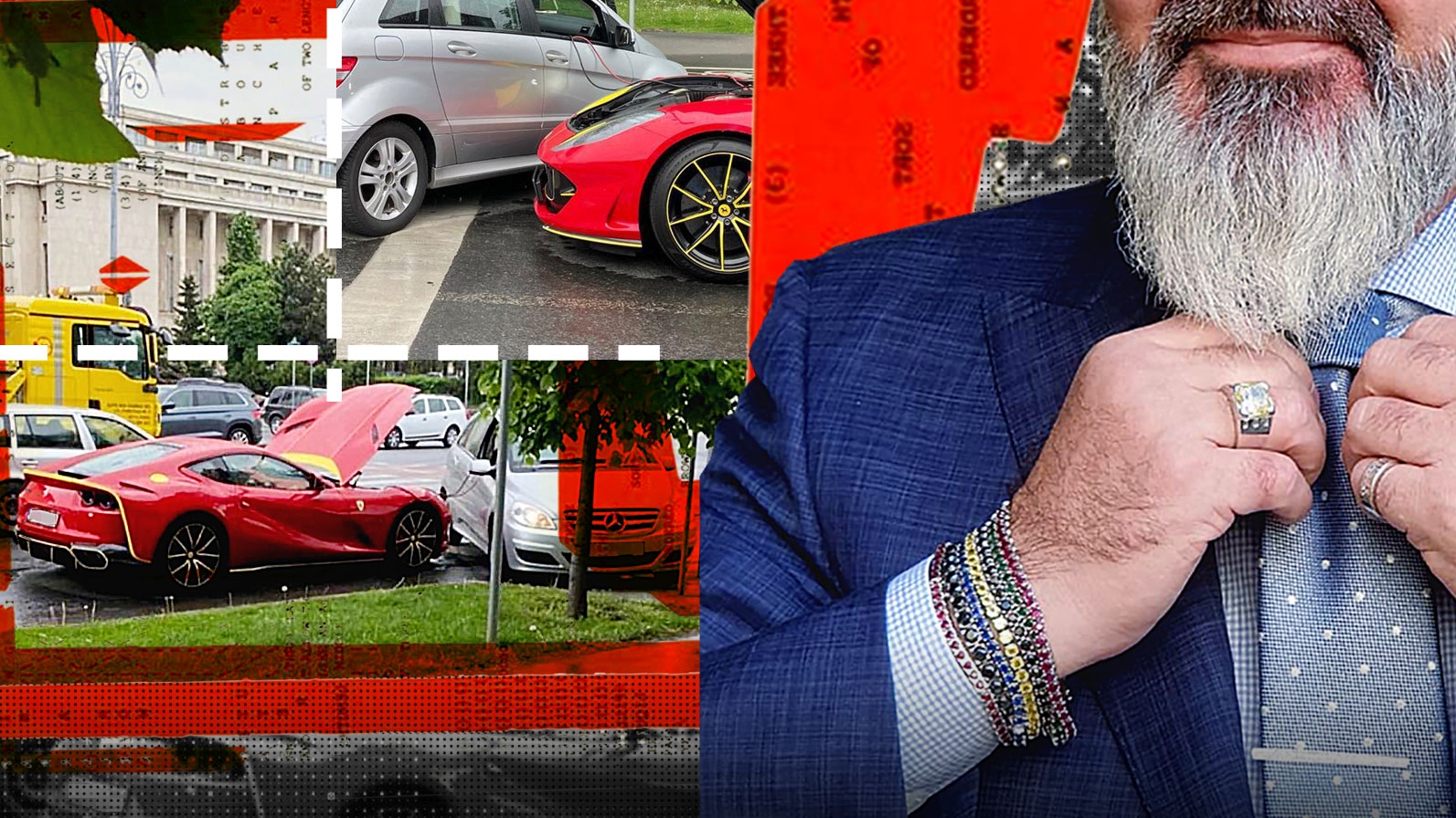 Celebrul multimilionar a rămas cu Ferrari-ul în pană, în Piața Victoriei