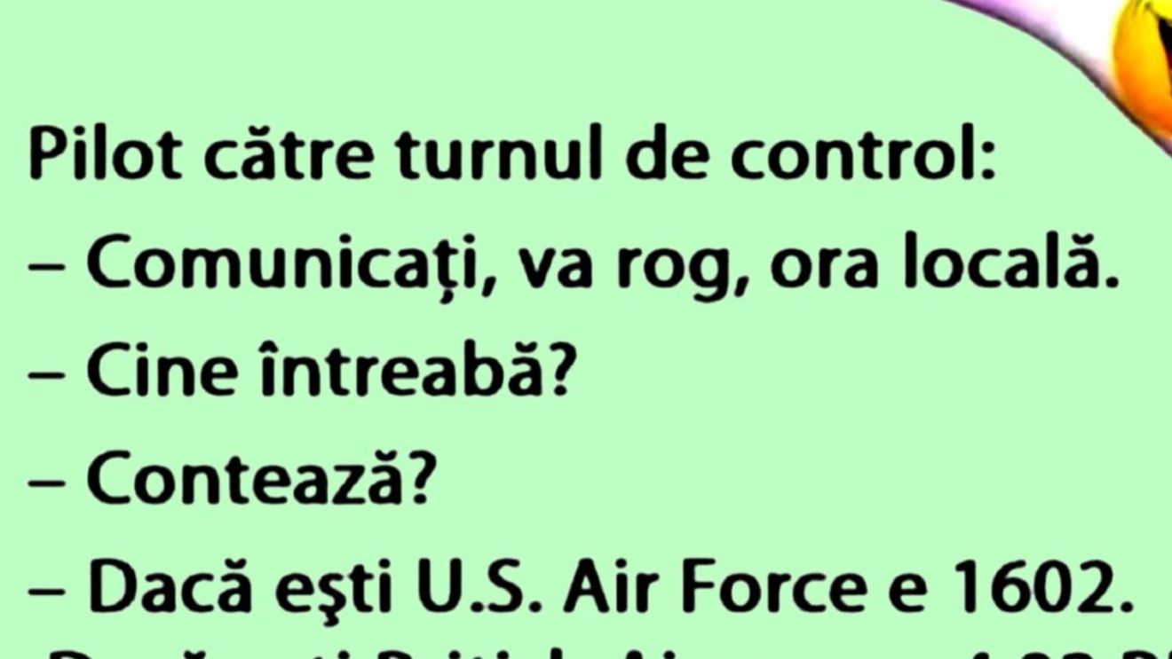 BANCUL ZILEI | Pilotul și turnul de control