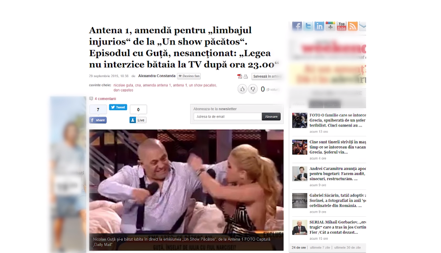 Dan Capatos a spus adevărul despre bătaia dintre Nicolae Guță și iubita lui gravidă de la Antena 1. A fost o făcătură