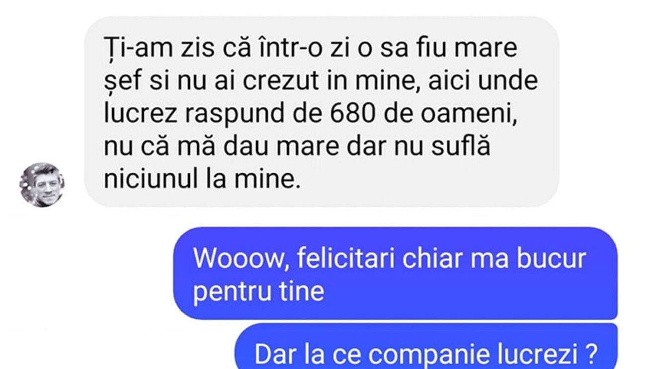 Bancul de seară | "Ți-am zis că într-o zi o să fiu mare șef!"