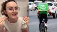 Ce a putut să pățească o tânără după ce a comandat mâncare la domiciliu. Livratorul Bolt i-a făcut o surpriză de zile mari!