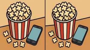 Test de perspicacitate | Identificați 3 diferențe între aceste două boluri cu popcorn