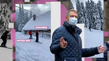 Klaus Iohannis se antrenează undercover pentru rapel, însoțit de SPP-iști. Singurele imagini cu președintele în acțiune, pe pârtie, la Păltiniș