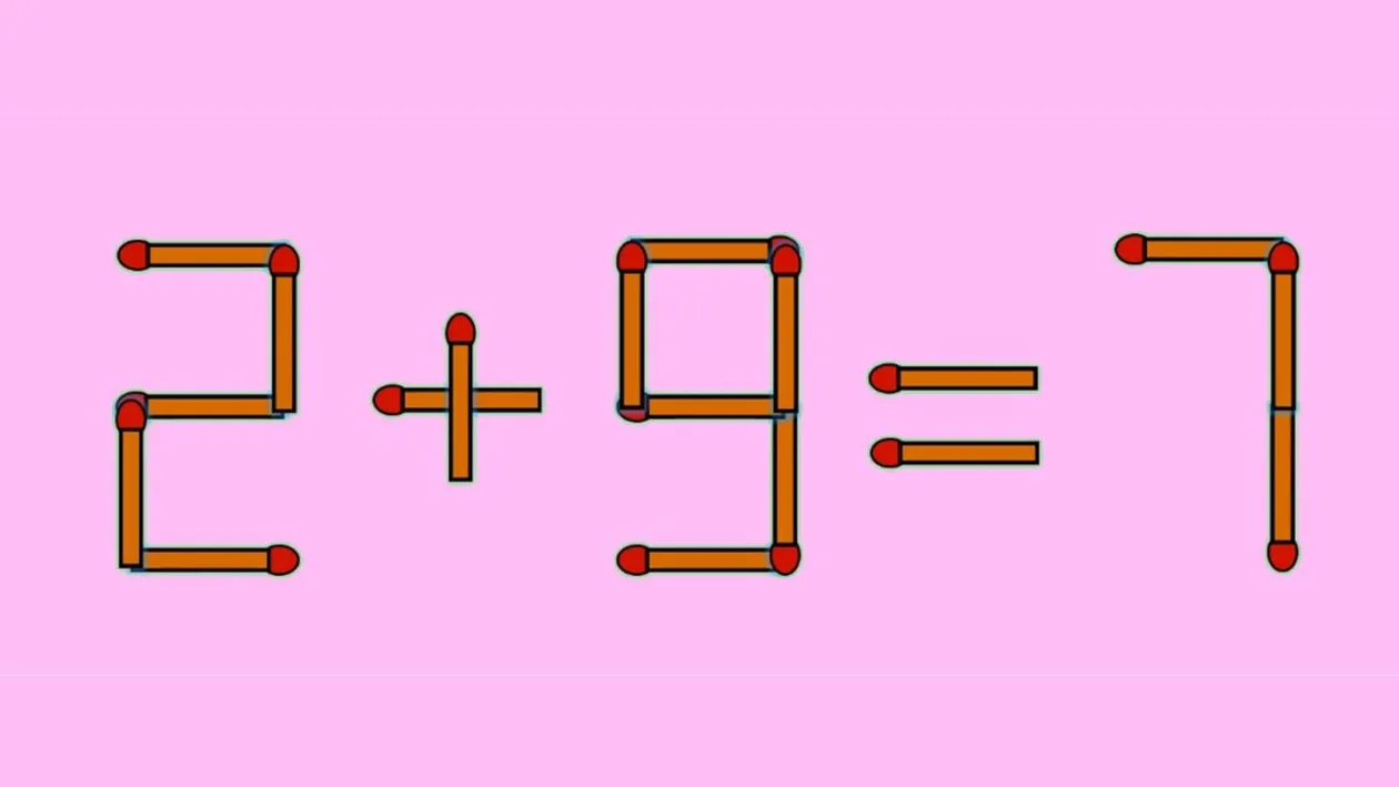 Test IQ exclusiv pentru genii | Corectați 2 + 9 = 7, mutând un singur chibrit