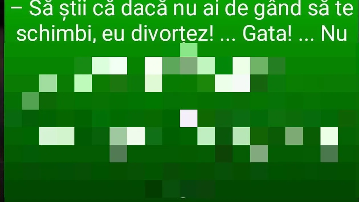 Bancul zilei! Aseară, nevastă-mea către mine: Dacă nu ai de gând să te schimbi, eu divorţez...