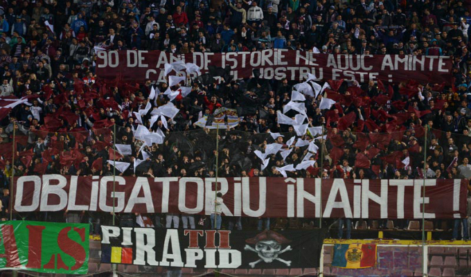 Suporterii Rapidului, la înălţime ca întotdeauna