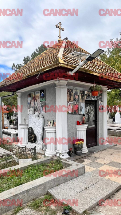 Cum arată cavoul lui Emi Pian, la 5 ani de la moartea sa. Acoperișul din aur lucește, icoanele nu lipsesc, iar pereții nu mai sunt goi