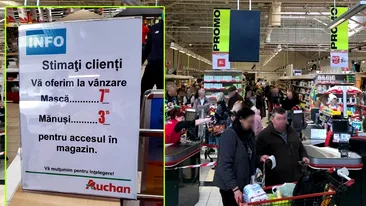 Supermarket-ul Auchan din Timișoara vine în ajutorul cetățenilor cu măști și mănuși. Cât costă o mască reutilizabilă