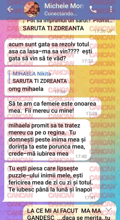 EXCLUSIV | Avem mesajele lui Michele Morrone către Nikita. Iubire și pasiune totală între vedeta din „365 de zile” și femeia din România