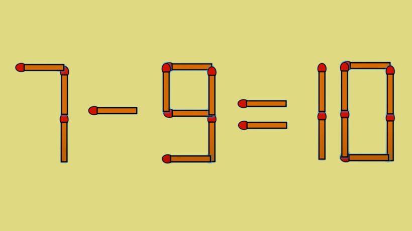 Test IQ | Pentru a corecta 7 – 9 = 10, mutați un singur chibrit