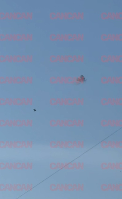 Încă o dronă a pătruns în România! Momentul în care avionul F-16 o doboară a fost filmat