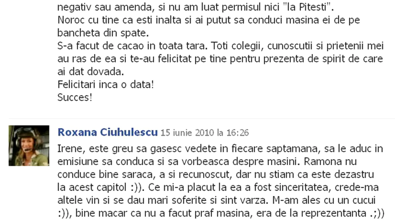 Roxana Ciuhulescu o face praf pe Ramona Gabor! Nu conduce bine saraca! E dezastru la volan, dar e bine ca nu mi-a facut masina praf!