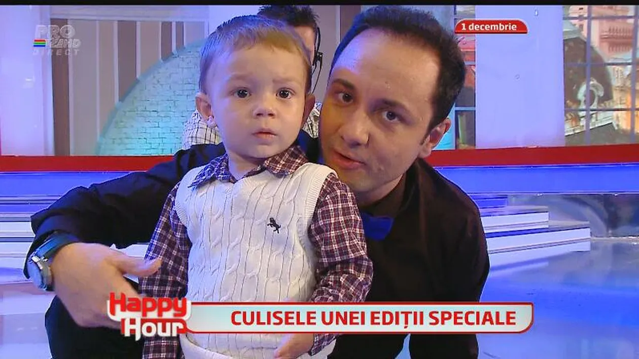 Ce nu ai văzut pe 1 Decembrie în culisele Happy Hour! Uite ce mare s-a făcut fiul lui Măruţă şi al Andrei!