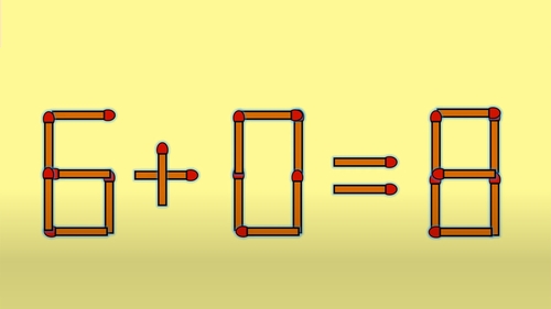 TEST IQ | 6 + 0 = 8 este complet greșit. Pentru a corecta egalitatea, mutați un singur chibrit