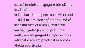 Bancul de weekend | "Dubla sportivului"