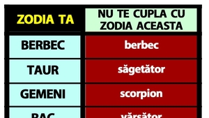Tabelul incompatibilității zodiilor | Cu ce zodie NU trebuie să te cuplezi, în funcție de zodia ta