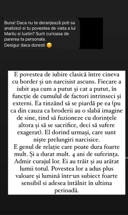 Psihoterapeutul Ana Maria le-a făcut portretul lui Marilu și Iustin/ Sursa foto: Captură TikTok