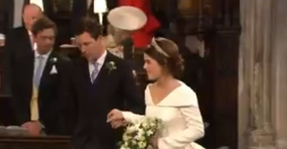 Nuntă mare în familia regală a Marii Britanii! Prințesa Eugenie s-a căsătorit cu un om de afaceri. Primele imagini de la fericitul eveniment
