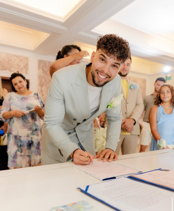 Patrice Cărăușan și Alin Bărică s-au căsătorit! Primele imagini de la cununia civilă