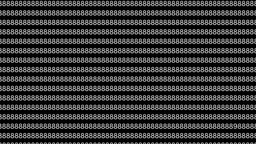 Test de logică | Găsiți singura cifră din această imagine care nu este 8