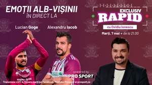 Lucian Goge și Alexandru Iacob sunt invitați la "EXCLUSIV RAPID" marți, 7 mai, de la ora 21.00