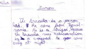 Nu e banc, e viral! Mori de ras cand o sa afli cum l-a descris un elev de la noi la un test de engleza pe Dracula