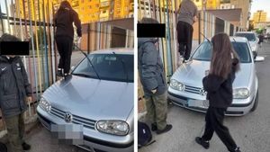 Motivul incredibil pentru care mai mulţi copii s-au urcat pe o maşină, parcată pe trotuar: "Cam aşa trebuie procedat"