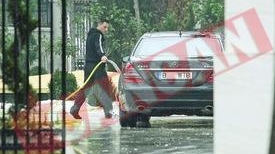 Gigi Becali, talharit de masina langa casa!