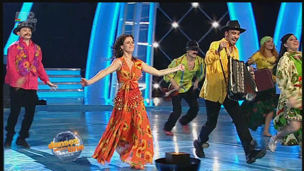 Max Dragomir şi partenera lui, dans ţigănesc mai ceva ca-n şatră! Diana şi-a pus poalele-n cap ca o adevărată pirandă!