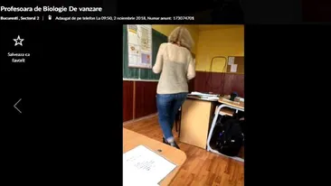 O profesoară de biologie din București a fost scoasă la vânzare pe OLX. Iată cât au cerut elevii pentru ea