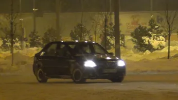 Drifting pe zapada! Cum s-au distrat cativa soferi noaptea, in Bucuresti!