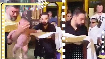 “Regele” Salam a fost naș,  iar Adrian Minune l-a „secondat”. Singurele imagini de la eveniment