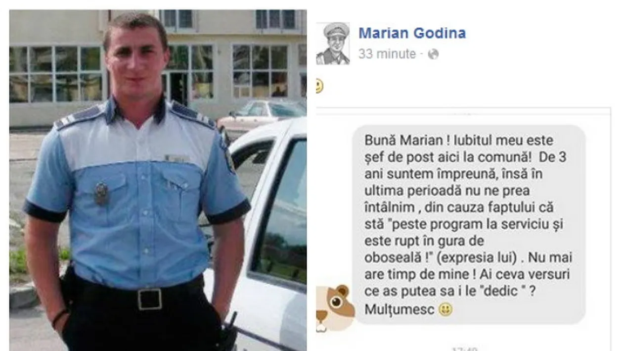 ”Să-ţi spună cum o cheamă!”. Nevasta unui şef de post a apelat la MARIAN GODINĂ ca s-o ajute cu soţul ei