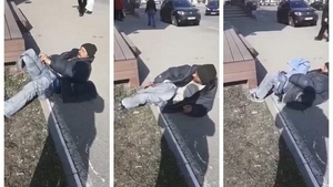 Minune pe trotuar! Un cerșetor olog din Sălaj s-a vindecat brusc la vederea polițiștilor VIDEO