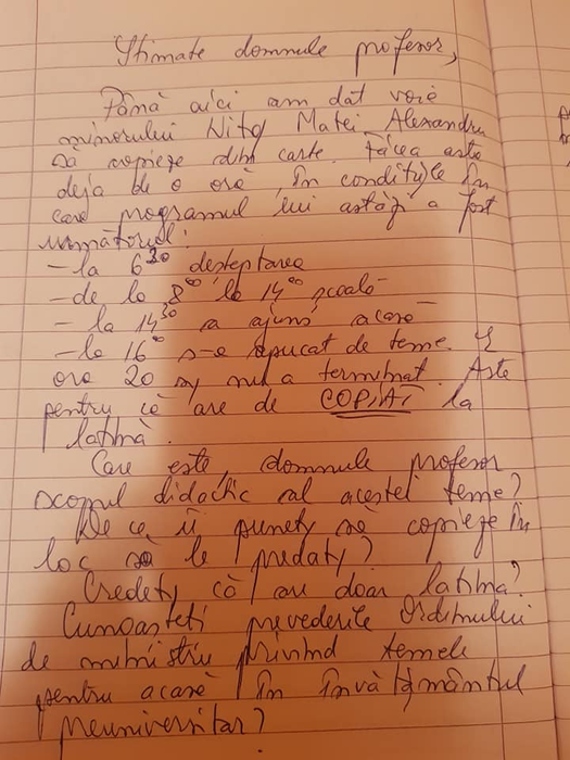 O mamă a răbufnit pe Facebook după ce fiul ei a primit o temă: ”Asta face o mamă care nu crede în cap plecat”