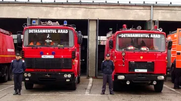 Pompieri-eroi în Arad! Au salvat un turist căzut de pe zidurile cetății Șoimoș