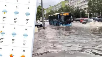 Meteorologii Accuweather anunță „potop” în Capitală: 12 zile consecutive de ploaie în București