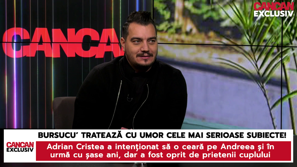 Bursucu' Adrian Cristea a vorbit deschis despre relația cu viitoarea soție, dar și despre nunta cu aceasta, într-un episod special de CANCAN EXCLUSIV (Foto: captură video)